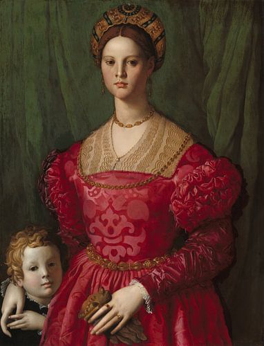 Een jonge vrouw met haar zoon, Agnolo Bronzino - ca. 1540