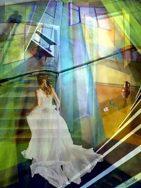 La dame en robe blanche par Gertrud Scheffler