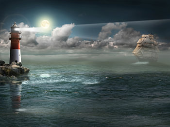 Le phare sous illumination
