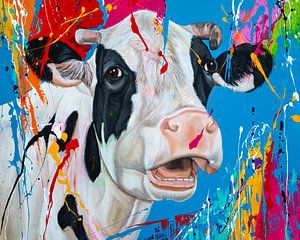 Holländische Kuh von Happy Paintings