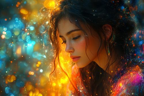 picturesque,spiritual image of woman