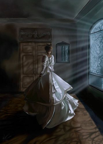 Beautiful lady in sunbeams