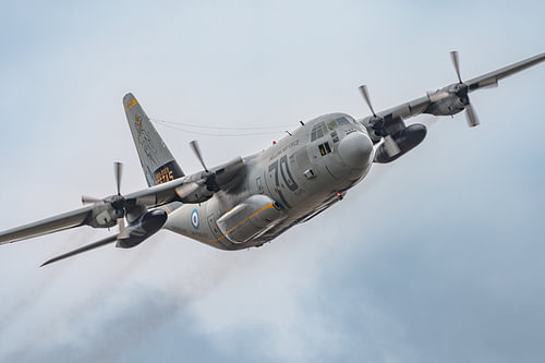 Greek Lockheed C-130H Hercules transport aircraft.