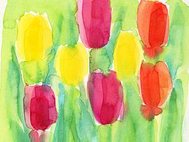 Vrolijke lentebloemen van Karen Kaspar