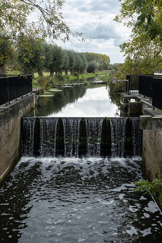 Zwalm River Weir, East Flanders, Belgium