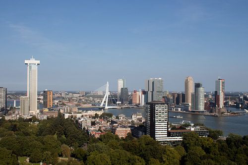 Vue de Rotterdam avec le pont Erasmus depuis l'Euromast