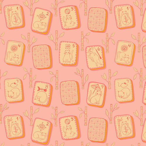 Cute Cats Mahjong Pattern
