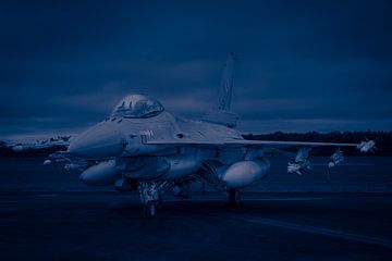 General Dynamics F-16AM in blue mood