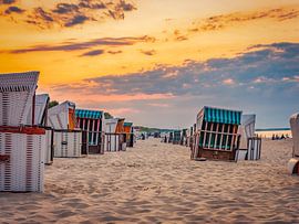 Zonsondergang op het strand