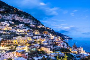 POSITANO Abenddämmerung über den Hügeln