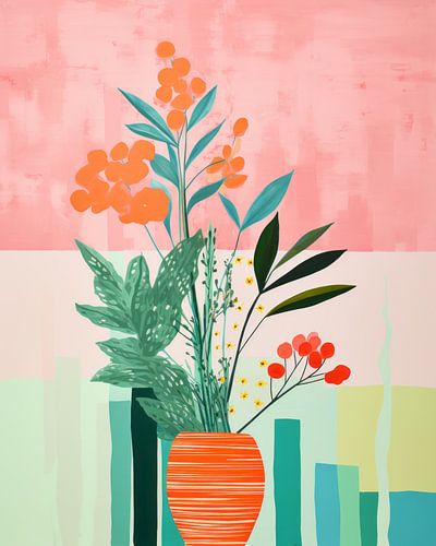 Colourful and cheerful collage with flowers by Studio Allee
