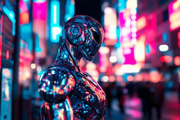 Futuristische neonwereld van Poster Art Shop