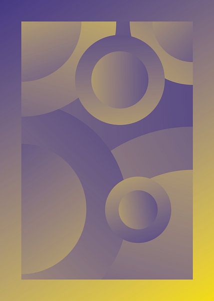 Cercles abstraits psychédéliques - couleur primaire V5 par Pim Haring