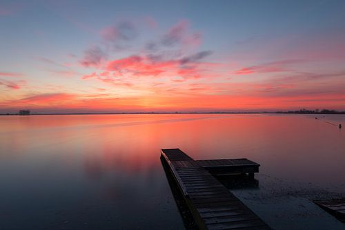 Zonsopkomst Reeuwijkse plassen lange sluitertijd