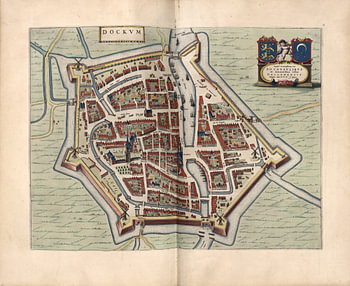 Dokkum, Stadsplattegrond Joan Blaeu 1652