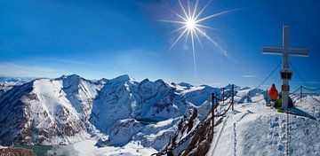 Panorama op de Kitzsteinhorn 3203 m van Christa Kramer