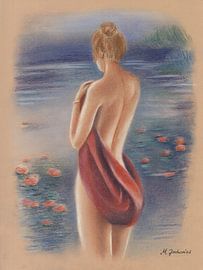 Nude Woman on the Beach by Marita Zacharias