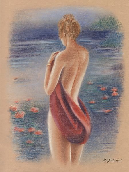 Nude Woman on the Beach by Marita Zacharias