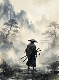 Path Through the Mist – Lone Ronin by ANGGA HERMAWAN WIDODO