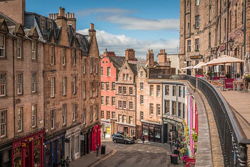 Victoria Street in de oude binnenstad van Edinburgh