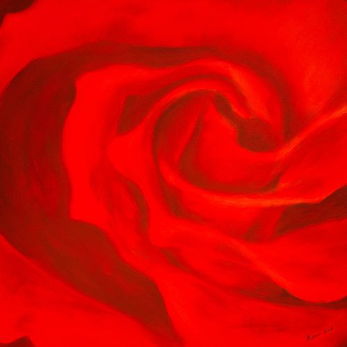Abstrait rouge 3 - Rose