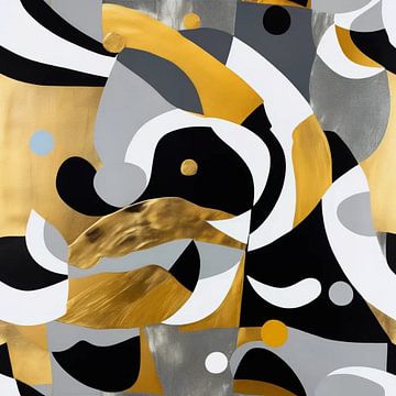 Gold Edition - 02 Love Game Abstract Pop Art - Felix von Altersheim - Samenwerkingsteam W 32 van Team W 32 Gallery