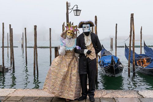 Venice Carnival with gondola by Sander Groenendijk