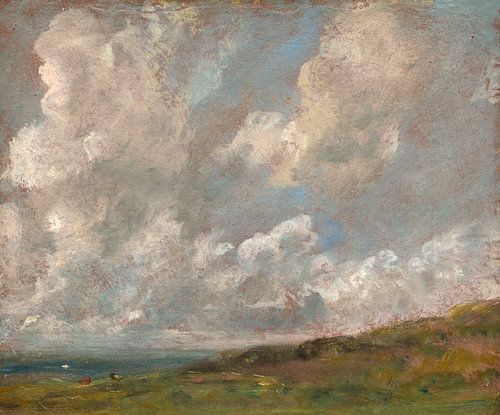 Studie van wolken boven een landschap, John Constable