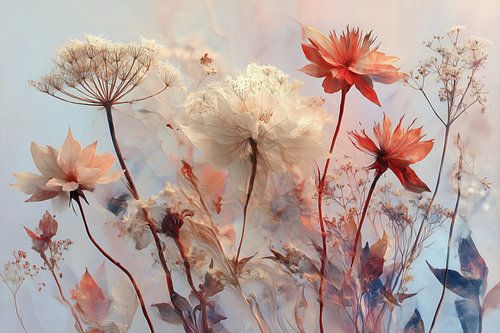 Etherisch bloemenlandschap