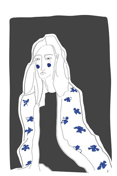blaue Gänseblümchen von kath.illustrated