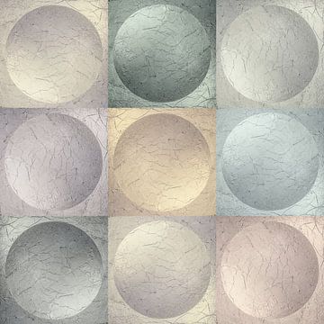 Ballen in pastelkleur Minimalisme. Modern Abstract. 2 van Alie Ekkelenkamp