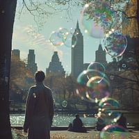 Des bulles de savon à Central Park