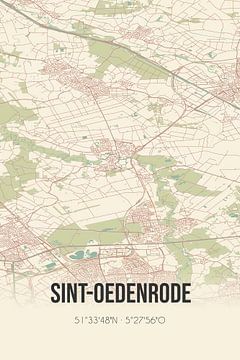 Vintage landkaart van Sint-Oedenrode (Noord-Brabant) van MijnStadsPoster