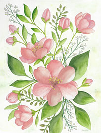 Flowers in watercolour by Sandra Steinke