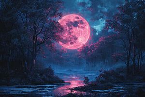 roze volle maan van haroulita
