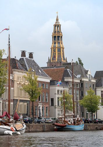 Der Akerk from the water, Groningen