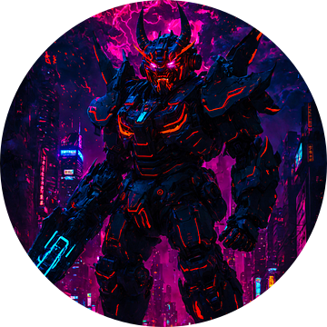 Oni Robot Japan Anime Cyberpunk Mecha