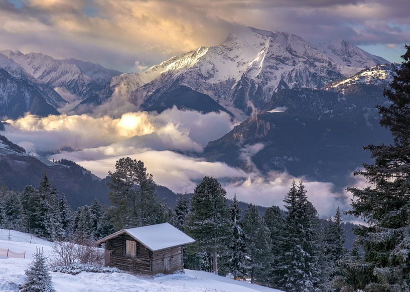 Winter morning in the mountains by Christa Thieme-Krus