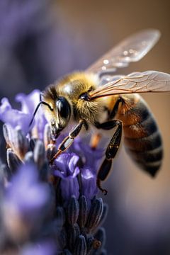 Gros plan sur une abeille sur Franziska Pfeiffer