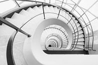 L'escalier de Den Bell à Anvers en noir et blanc par Truus Nijland Aperçu