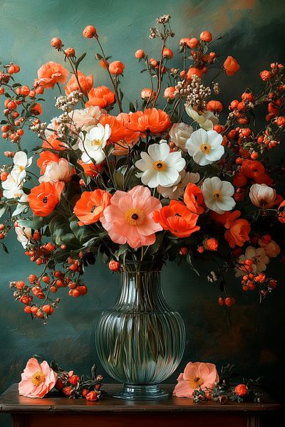 Still life with anemones by Richards Fine Art