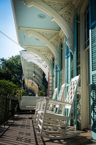 Atmospheric veranda in New Orleans