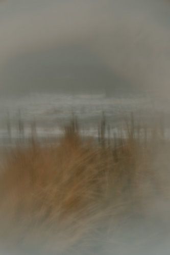 Blurry effect photo print beach Petten Netherlands