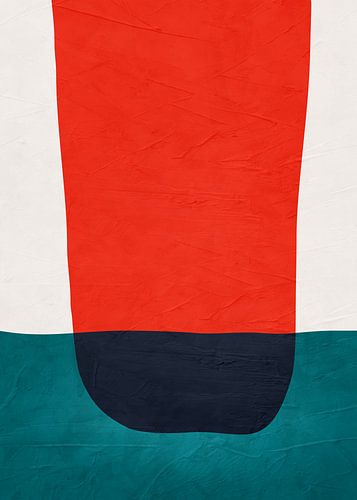 Moderne abstracte organische geometrische kleurschilderkunst