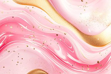 Roze-goud abstract design van Art & Soul Creations