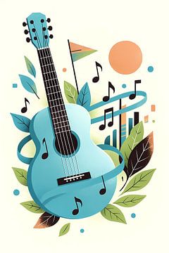illustratie muziekposter, conceptueel, hedendaags decoratief s van Ariadna de Raadt-Goldberg