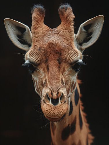 Portret van een giraffe