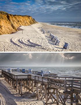 Dromen van de zee: Red Cliff in Kampen op Sylt van Christian Müringer