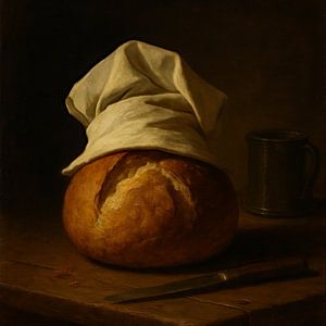 Stilleben Das Brot mit dem Hut