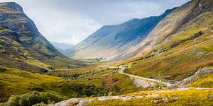 Der Pass nach Glencoe in den schottischen Highlands